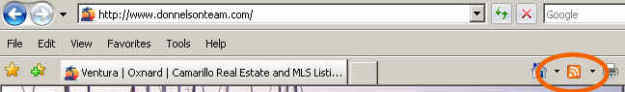 ie1 Click on the orange RSS symbol.