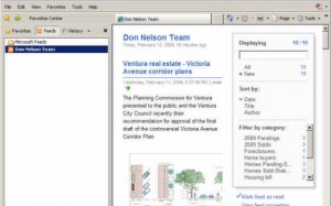 ie5 Manage all your RSS feeds in the side panel.